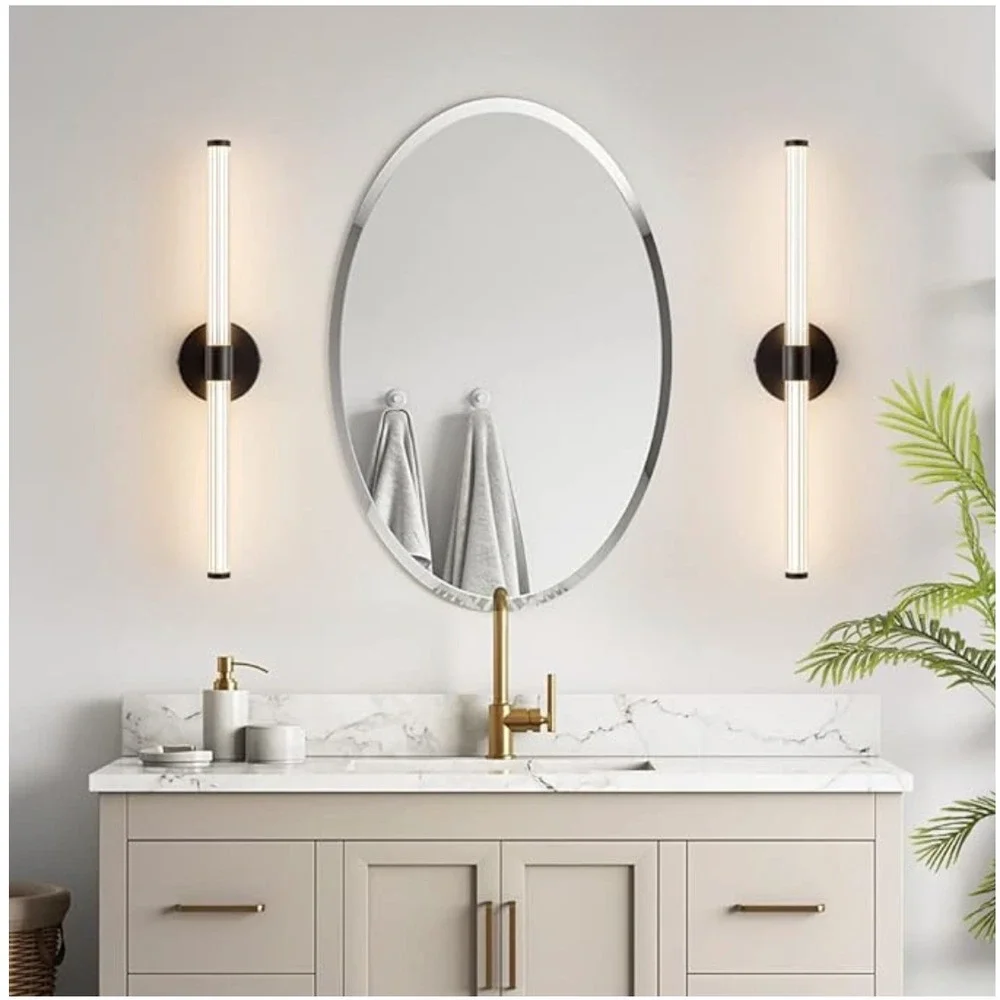Modern Bathroom Black Matte LED sconce